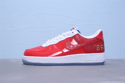 Nike Air Force 1 1989 NBA 白紅 漆皮 休閒運動板鞋 男女鞋 CI9882-600