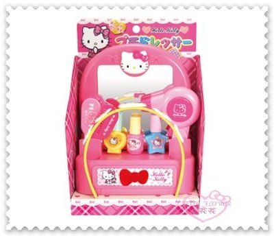 ♥小花花日本精品♥ Hello Kitty 梳妝台 玩具組 吹風機 髮箍 粉色 兒童玩具 扮家家 50104109