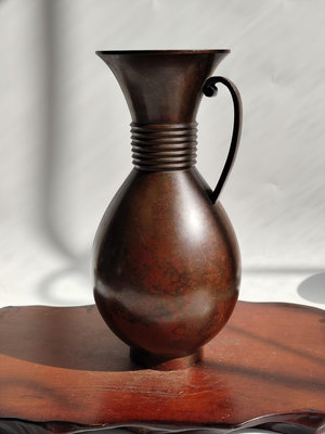 新 日本 純銅 花瓶 花器 金工品 名家作品 百年好物花道