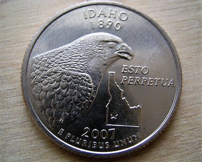 2007-D Idaho 美國 各大 50 洲 Washington 25C 1/4 Quarter 早期 錢幣