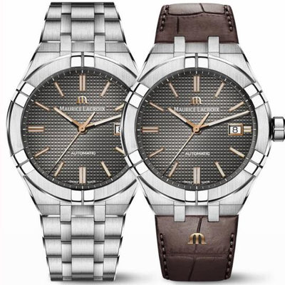 MAURICE LACROIX  AI6008-SS002-331-2 艾美錶 機械錶 42mm 棕色面盤 雙錶帶 男錶 女錶