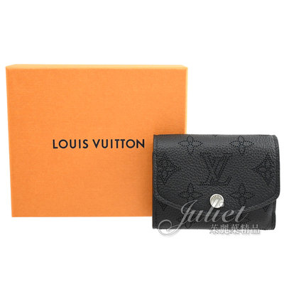 【茱麗葉精品】全新精品Louis Vuitton LV M67498 Iris XS 穿孔花紋小牛皮零錢短夾. 黑
