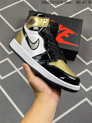 耐吉 Nike Air Jordan 1 Retro High OG“Top 3 Gold” 漆皮黑金鴛鴦 籃球鞋
