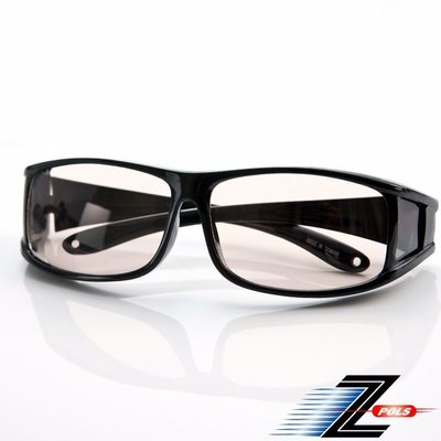 視鼎Z-POLS 包覆式 濾藍光眼鏡 亮面黑(M)