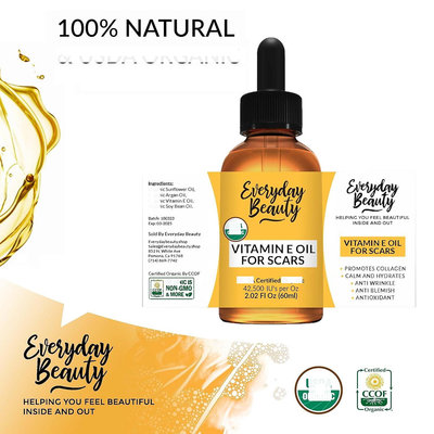 #《Everyday Beauty》天然Vitamin E Natural Skin Oil高濃度維他命E油 42500IU肌膚保養#疤痕斑點不要來!2025年