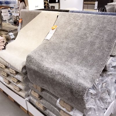 下殺-IKEA宜家正品斯托恩瑟地毯臥室床邊毯地墊客廳絨毛鋪滿進門北歐風【規格不同，價格不同】