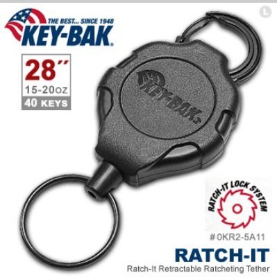 【LED Lifeway】KEY BAK Ratch-It 鎖定系列28" 極度負重伸縮鑰匙圈附扣環#0KR2-5A11