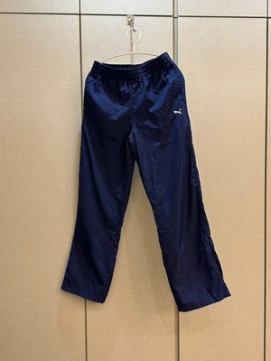 專櫃PUMA 男版深藍色風衣長褲 尺寸:164 XL