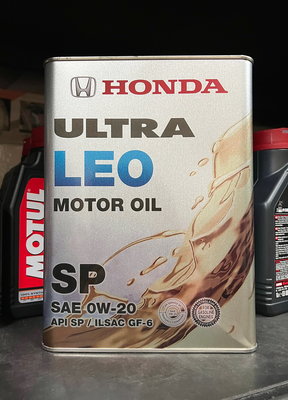 【阿齊】HONDA 日本原裝 原廠 本田 ULTRA LEO SP 0W20 MOTOR OIL 單罐4公升