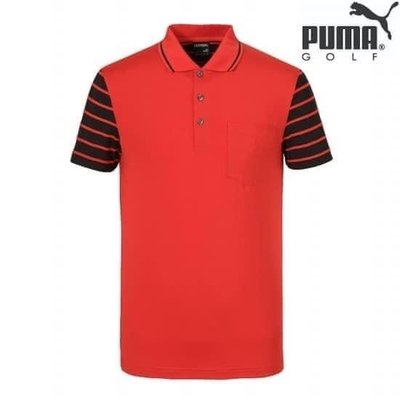 ［高爾夫人］法拉利 聯名上衣 Puma Golf 正品 法拉利條纹POLO衫（原廠公司貨商品）