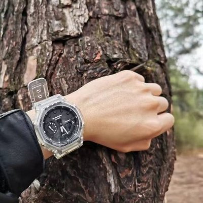 【風口潮流】CASIO 卡西歐 G-Shock GA-2100-SKE 冰契 透明錶帶手錶 。X11211