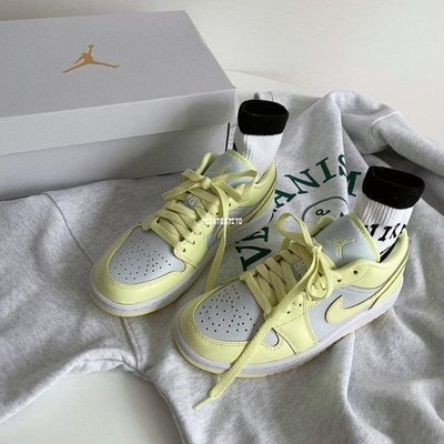 Nike Air Jordan 1 Low Lemonade 黃白灰 檸檬 女款 DC0774-007