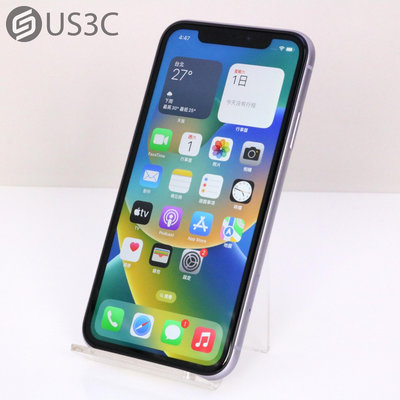 【US3C-高雄店】【一元起標】公司貨 Apple iPhone 11 64G 6.1吋 紫色 Face ID 無線充電 A13 Bionic 蘋果手機 空機