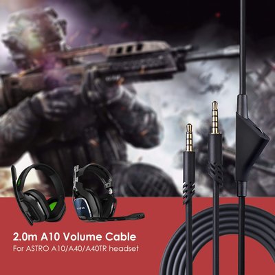 適用羅技Astro A10 A40 TR MixAmp耳機線替換延長升級音頻線3.5mm