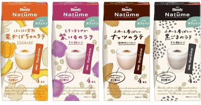 《FOS》日本 AGF Blendy 綜合4種 拿鐵 堅果 栗子南瓜 紫薯 黑芝麻 無咖啡因 即溶沖泡 下午茶 新款