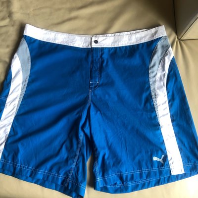 [品味人生2]保證全新正品 PUMA 藍白色 海灘褲 短褲 size XXL 適合 40-42 腰