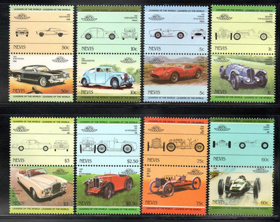 【流動郵幣世界】聖克里斯多福(尼維斯)1985年汽車郵票
