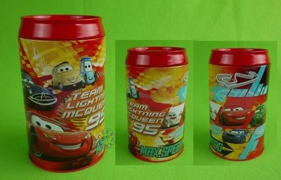【寶貝童玩天地】【OT072】正版CARS可樂罐存錢罐 圓柱存錢筒 台灣製*SM01