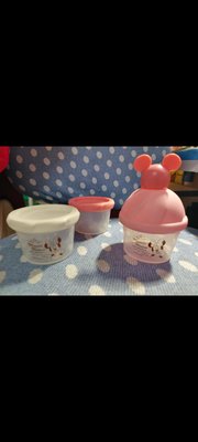 日本製正版迪士尼三層奶粉盒粉色米妮 超可愛奶粉罐 疊疊樂奶瓶罐