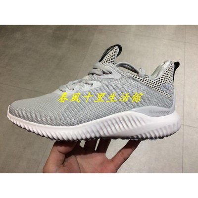 ADIDAS ALPHABOUNCE 灰白 網布 無車縫 慢跑鞋 女鞋 BB7094爆款