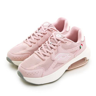 利卡夢鞋園–LOTTO 緩震氣墊慢跑鞋--ARIA 91 系列--粉紅米--7203--女