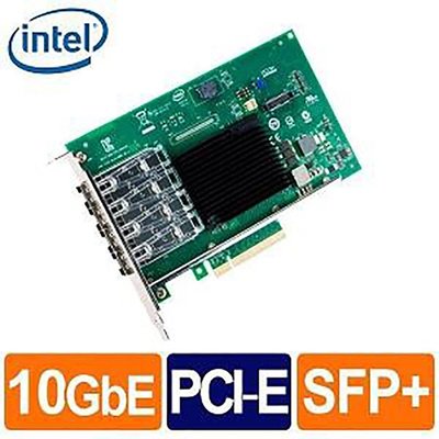Intel® 乙太網路交集網路介面卡 X710-DA4FH (全高)10G 四埠 光纖網路卡(Non-GBIC) 散裝