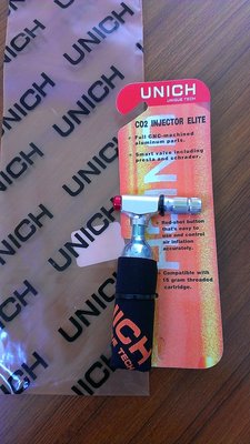 【二輪極速】UNICH 輕巧型 CO2打氣筒 使用16g有牙鋼瓶 美法式共用聰明氣嘴 按壓出氣使用方便