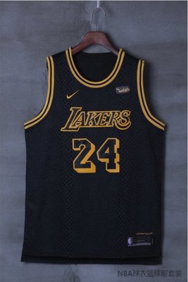 柯比·布萊恩 （Kobe Bryant） NBA洛杉磯湖人隊 蛇紋 球衣 24號 城市版 黑色