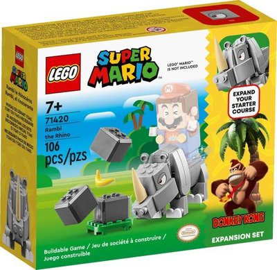 樂高LEGO SUPER MARIO 超級瑪利歐兄弟 犀牛蘭比 71420  玩具e哥 71420