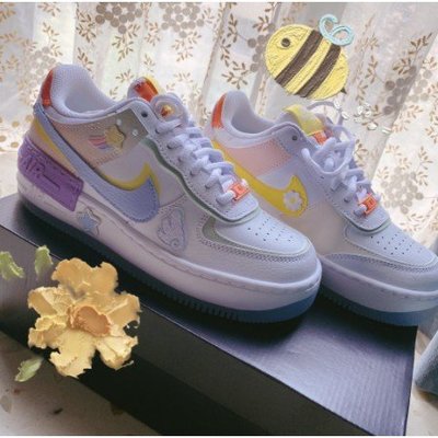 【正品】耐克Nike air force 1 shadow cw2630-141 af1 馬卡龍配色 拼接 網紅款 爆款現貨慢跑鞋