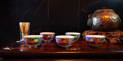 日本製有田燒古伊萬里茶碗蓋碗日式懷石料理碗湯吞湯碗茶藝花藝九谷燒美濃燒