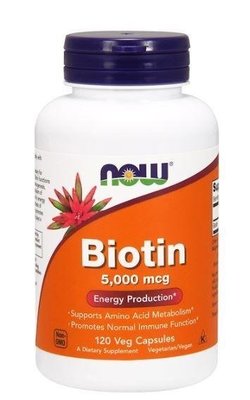 試吃優惠 Now Foods 高劑量生物素(Biotin)，5000mcg，40粒素食膠囊 (非基改，美國原廠)