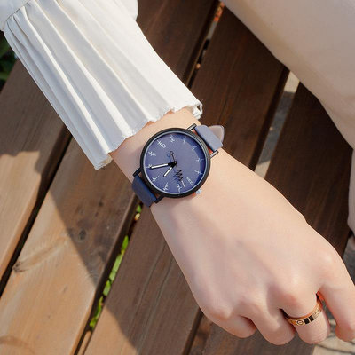 熱銷 kezzi創意手錶腕錶女學生簡約防水學院ins風皮帶石英大錶盤女錶419 WG047