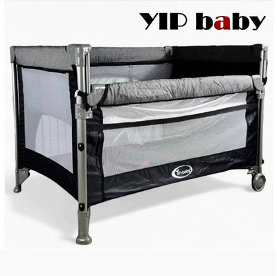 ☘ 板橋統一婦幼百貨 ☘ YIP baby 雙層嬰兒床/遊戲床/可攜式/床邊床(含防護罩、置物袋)
