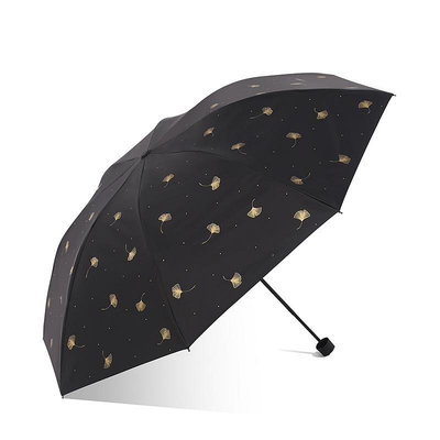 天堂傘銀杏飛舞黑膠防曬傘防遮陽太陽傘雨傘超輕晴雨兩用傘