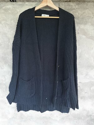 A&F羊毛針織長版外套