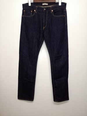 【G.Vintage】UNIQLO 深藍標準版合身直筒牛仔褲 34腰
