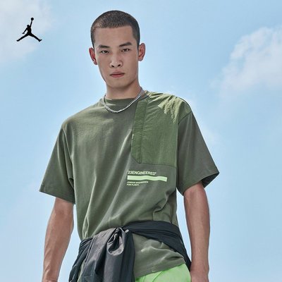 Jordan官方男子短袖上衣新款夏季T恤情侣印花纯棉圆领DM3216