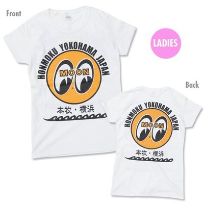 (I LOVE樂多)MOON Eyeball HONMOKU YOKOHAMA Ladies T-Shirt