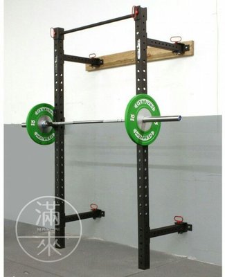 靠牆可折疊收納 深蹲架（不含木板） 引體向上器【奇滿來】雙槓訓練架  臥推訓練 商用健身器材 在家運動 AAFM