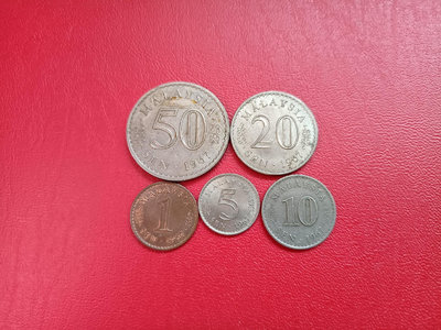 【二手】 馬來西亞1967～88年第大廈版5套，1～2圖67年首834 錢幣 硬幣 紀念幣【明月軒】