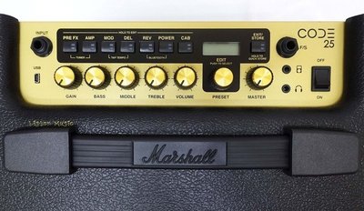 立昇樂器現貨Marshall CODE 25 數位晶體音箱數位音箱藍芽喇叭25瓦全新
