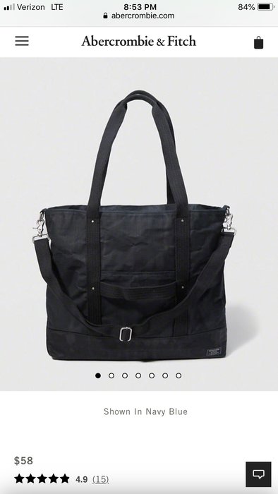 abercrombie fitch vintage canvas tote
