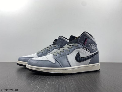 Nike Air Jordan 1 AJ1 Mid 復古 中筒 時尚防滑 黑白黃 運動 籃