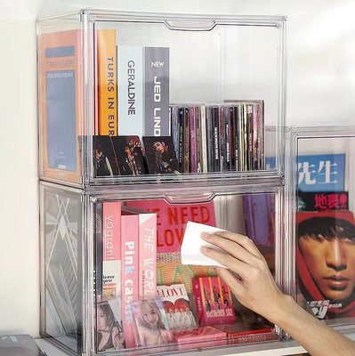 【立減20】透明專輯收納盒防塵亞克力藍光碟dvd儲存箱收藏帶cd唱片展示架