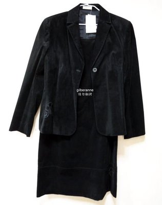 [清倉] 全新【WANKO】黑絲絨套裝 外套+無袖洋裝 L號