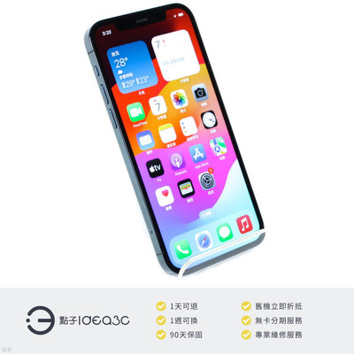 「點子3C」iPhone 12 Pro 128G 太平洋藍【店保3個月】i12 pro MGMN3TA 6.1吋螢幕 支援5G A14仿生晶片 DM886