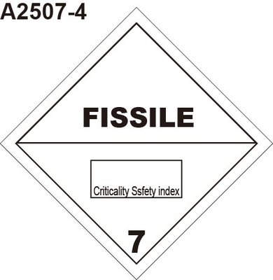 GHS危險物標示貼紙 A2507-4 危害運輸圖示 危害標示貼紙 放射性物質 [飛盟廣告 設計印刷]