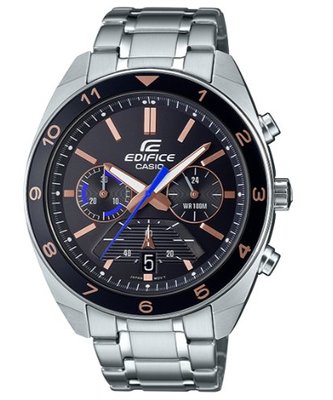 【天龜 】CASIO EDIFICE 帥奇超高性能賽車風格不鏽鋼腕錶 EFV-590D-1A