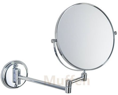 『MUFFEN沐雰衛浴』YM-763 8吋 雙面(平面/放大)伸縮鏡 化妝鏡 美容鏡 圓鏡 (304不鏽鋼+銅) 不銹鋼
